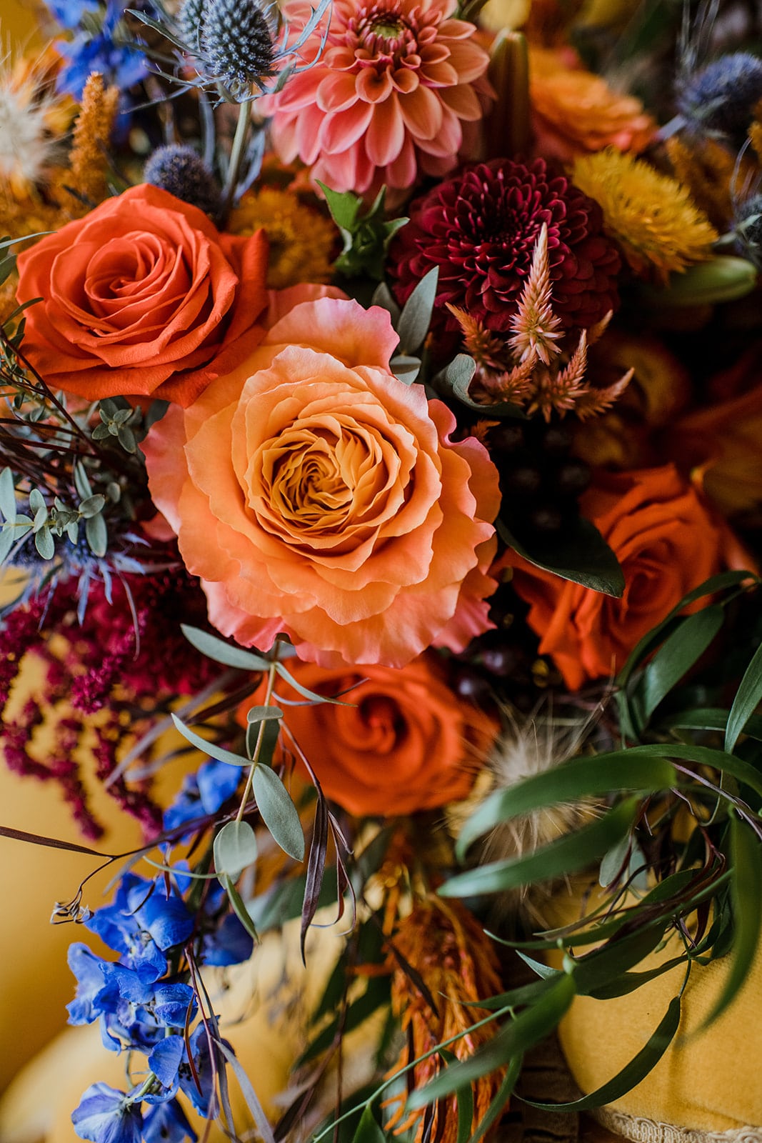 Latest in fall tones for wedding floral